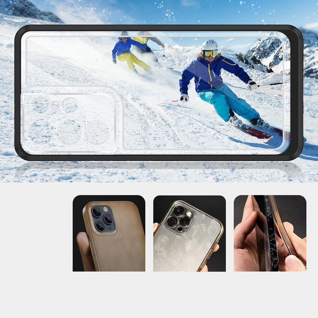 Clear 3in1, Samsung Galaxy S23 Ultra, musta hinta ja tiedot | Puhelimen kuoret ja kotelot | hobbyhall.fi