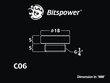 BitSpower Plug 1/4" - Valkoinen (BP-DWWP-C06) hinta ja tiedot | Vesijäähdytystarvikkeet | hobbyhall.fi