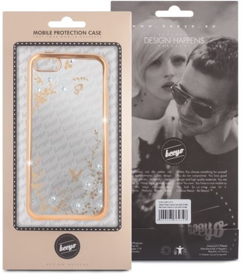 Suojakuori Beeyo Glamour Series Secret Garden Samsung Galaxy J5 (J510F) (2016), läpinäkyvä/kulta hinta ja tiedot | Puhelimen kuoret ja kotelot | hobbyhall.fi