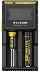 Yleislaturi NITECORE D2 EU IMR\ Li-ion\ LiFePO4\ Ni-MH\ Ni-Cd (AA, AAA, AAAA, C) hinta ja tiedot | Nitecore Kodin remontointi | hobbyhall.fi