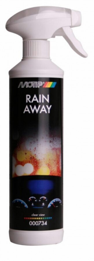 Vettä hylkivä suoja-aine lasille Rain Away 500 ml BL, Motip hinta ja tiedot | Autokemikaalit | hobbyhall.fi