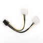 Gembird CC-PSU-6, 2 x Molex 4-pin (male) - PCI-E 6-pin (male), 15 cm hinta ja tiedot | Kaapelit ja adapterit | hobbyhall.fi