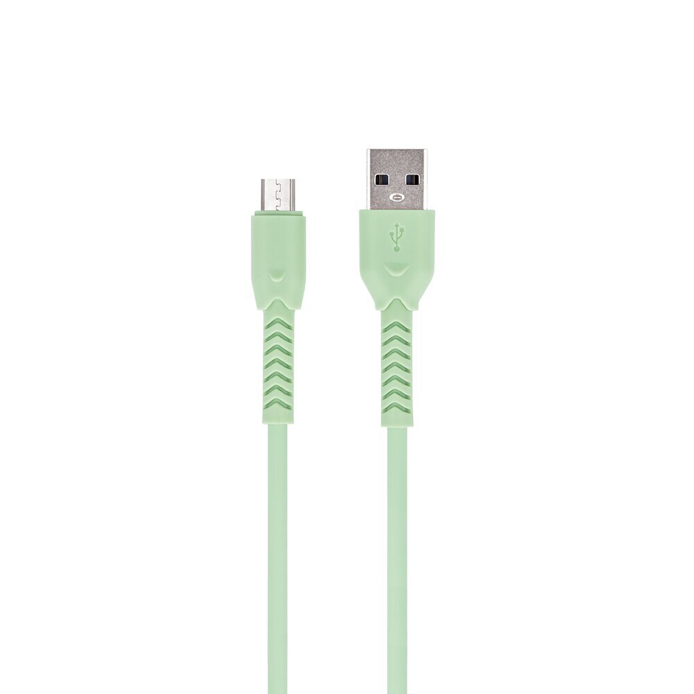 Maxlife MXUC-04 kaapeli USB - microUSB 1,0 m 3A, vihreä hinta ja tiedot | Puhelinkaapelit | hobbyhall.fi
