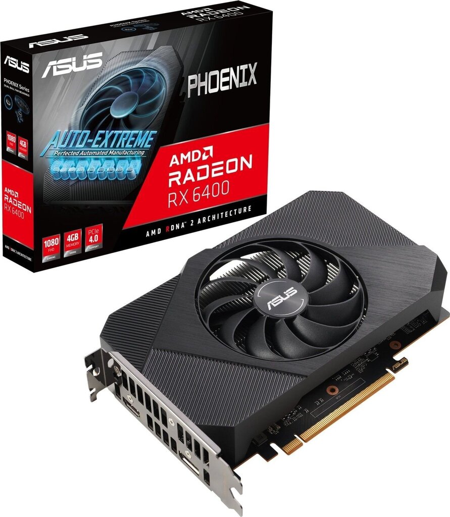 Asus Phoenix Radeon RX 6400 (PH-RX6400-4G) hinta ja tiedot | Näytönohjaimet | hobbyhall.fi