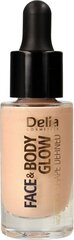 Heleyttävä tuote Delia Face and Body Glow, 15 ml hinta ja tiedot | Aurinkopuuterit ja poskipunat | hobbyhall.fi