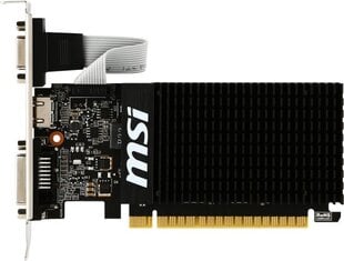 MSI GT 710 2GD3H LP NVIDIA, 2 GB, GeForce GT 710, DDR3, PCI Express 2.0 x16 (uses x8), HDMI ports quantity 1, Memory clock speed 1600 MHz, DVI-D ports quantity 1, VGA (D-Sub) ports quantity hinta ja tiedot | Näytönohjaimet | hobbyhall.fi