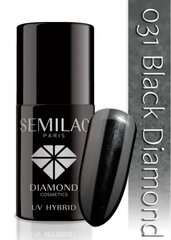 Hybridikynsilakka Semilac 031 Black Diamond, 7 ml hinta ja tiedot | Kynsilakat ja kynsienhoitotuotteet | hobbyhall.fi
