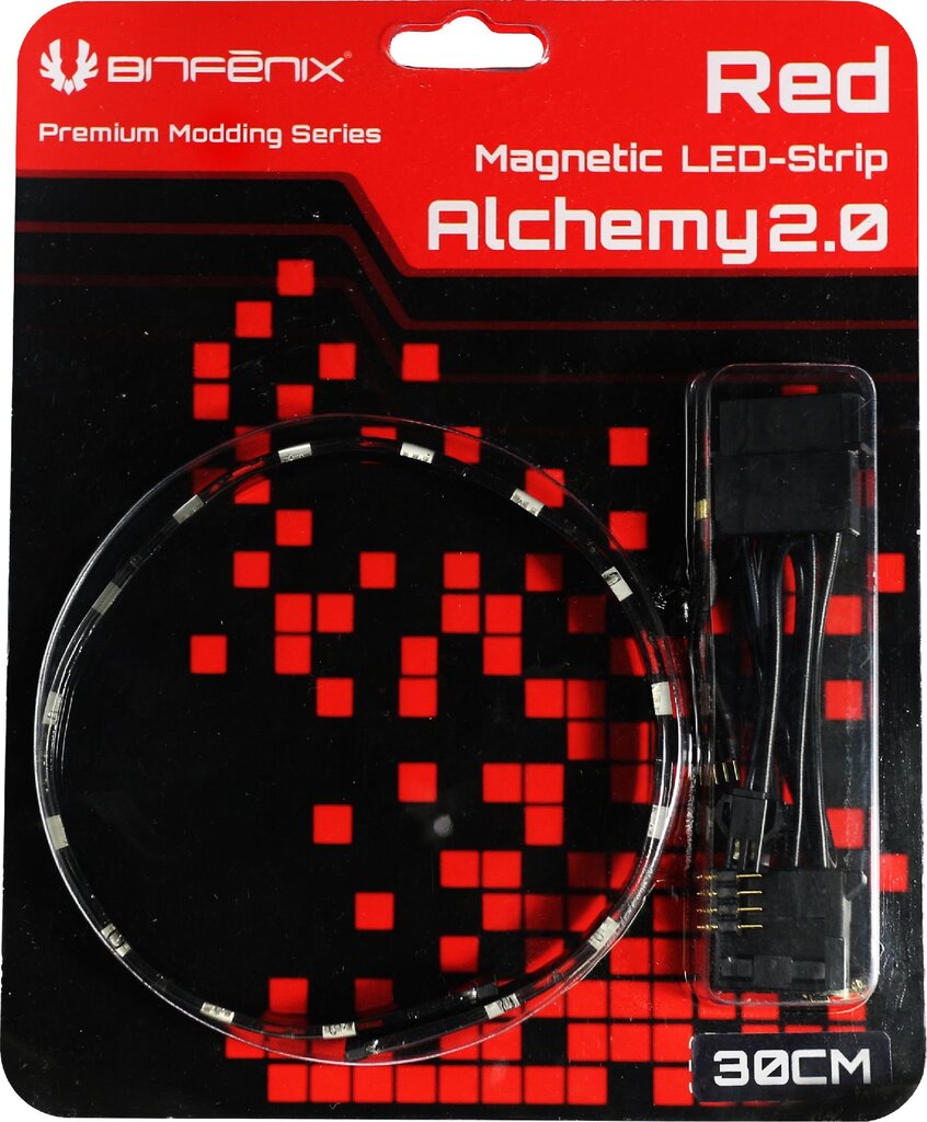 BitFenix Alchemy 2.0 60 cm Red, BFA-MAG-60RK30-RP hinta ja tiedot | Koteloiden lisätarvikkeet | hobbyhall.fi