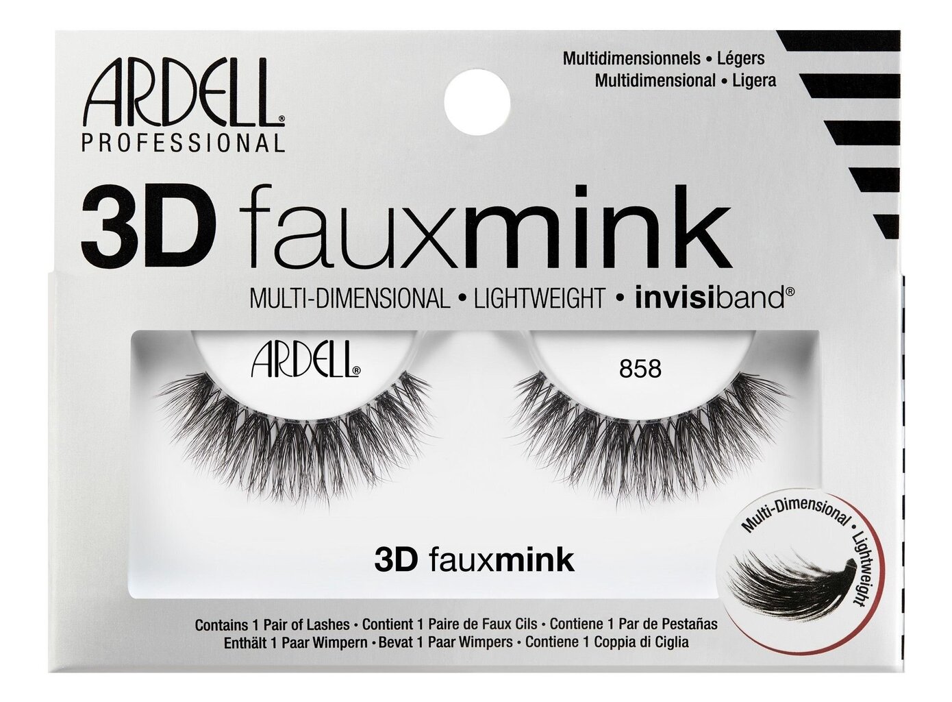 Tekoripset Ardell 3D Faux Mink tekoripset 858 Lash, musta hinta ja tiedot | Irtoripset ja ripsentaivuttimet | hobbyhall.fi