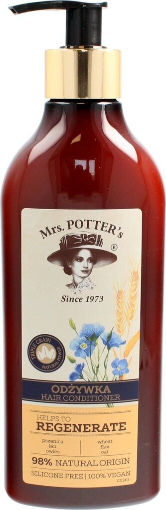 Mrs Potters Triple Grain Regenerate hiustenhoitoaine 390ml hinta ja tiedot | Hoitoaineet | hobbyhall.fi