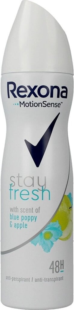 Suihkedeodorantti naisille Rexona Stay Fresh Woman Blue Poppy & Apple, 150ml hinta ja tiedot | Deodorantit | hobbyhall.fi