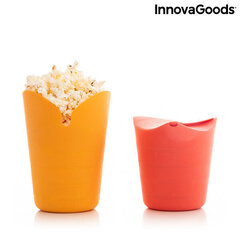 InnovaGoods Popbox Kokoontaitettavat silikoniset popcorninvalmistus astiat (2 kpl sarja) hinta ja tiedot | InnovaGoods Koti ja keittiö | hobbyhall.fi