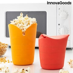 InnovaGoods Popbox Kokoontaitettavat silikoniset popcorninvalmistus astiat (2 kpl sarja) hinta ja tiedot | Astiat | hobbyhall.fi