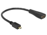 Delock - Sovitin Micro HDMI-D (M) -> HDMI-A (F) 23cm