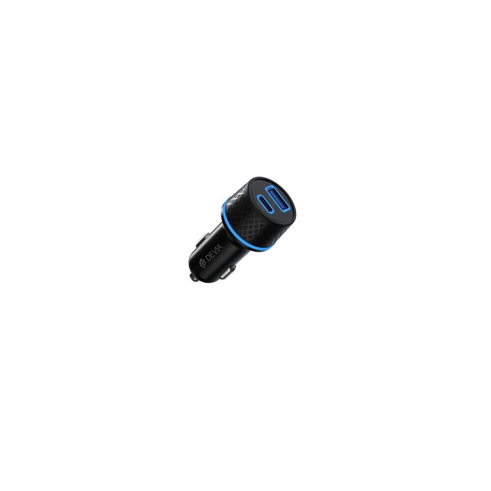 Devia autolaturi Extreme PD QC 3.0 52,5W 1x USB-C 1x USB musta hinta ja tiedot | Puhelimen laturit | hobbyhall.fi