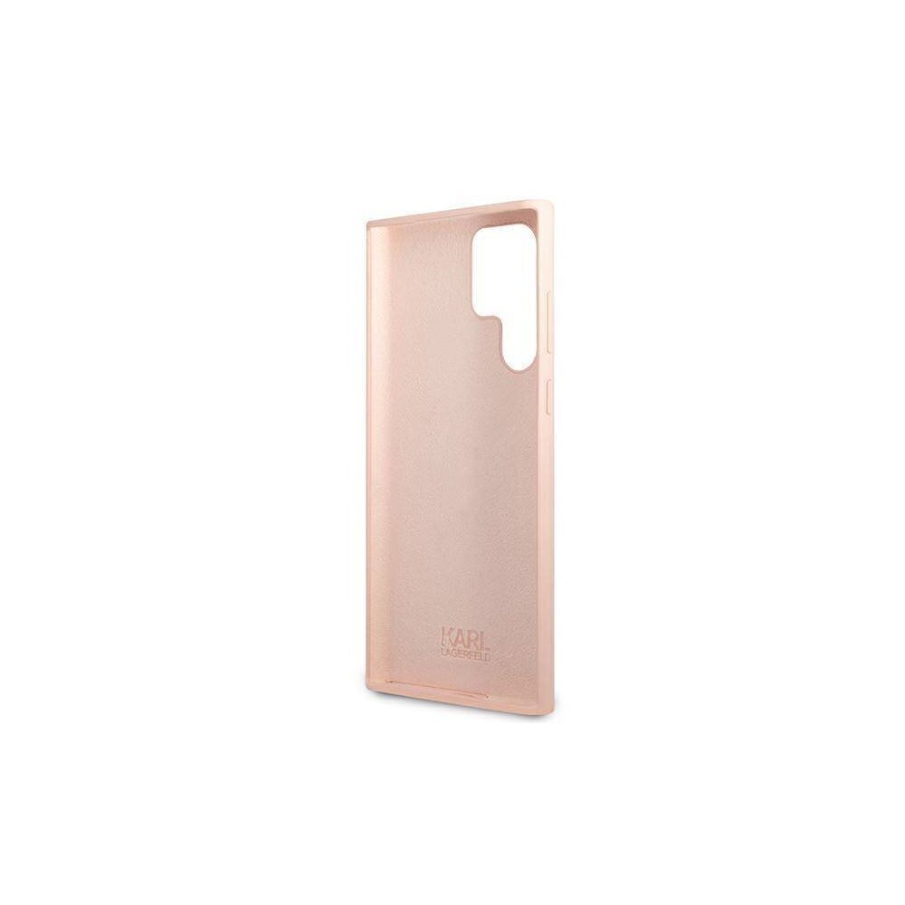 Karl Largerfeld kotelo Samsung Galaxy S22 Ultra KLHCS22LSLCHPI pink hard case Choupette Eat Gradient hinta ja tiedot | Puhelimen kuoret ja kotelot | hobbyhall.fi