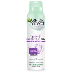 Spraydeodorantti Garnier Mineral Invisible Protection 6in1, 150 ml hinta ja tiedot | Deodorantit | hobbyhall.fi