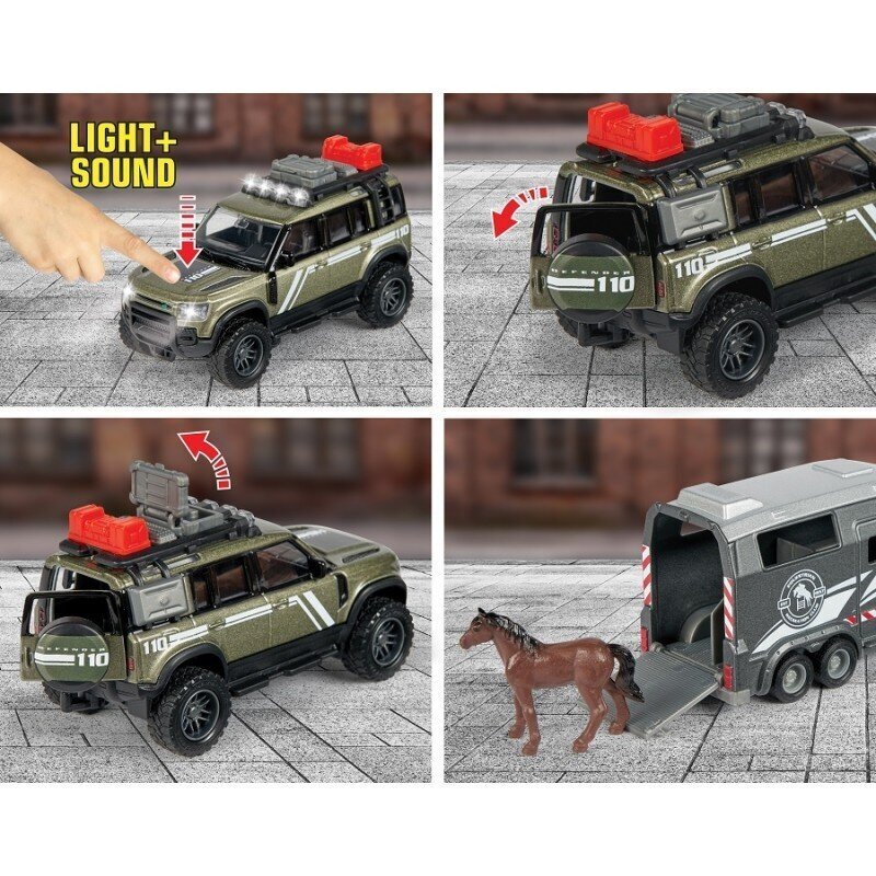 Automobilis Majorette Grand Jockey Set Land Rover 377600 hinta ja tiedot | Poikien lelut | hobbyhall.fi