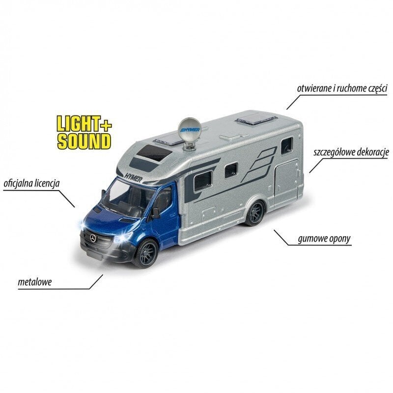 Majorette GS Hymer B, 213773000, 19 cm hinta ja tiedot | Poikien lelut | hobbyhall.fi