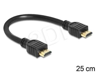 Delock - Kabel HDMI-HDMI v1.4 High Speed Ethernet 25CM hinta ja tiedot | Kaapelit ja adapterit | hobbyhall.fi