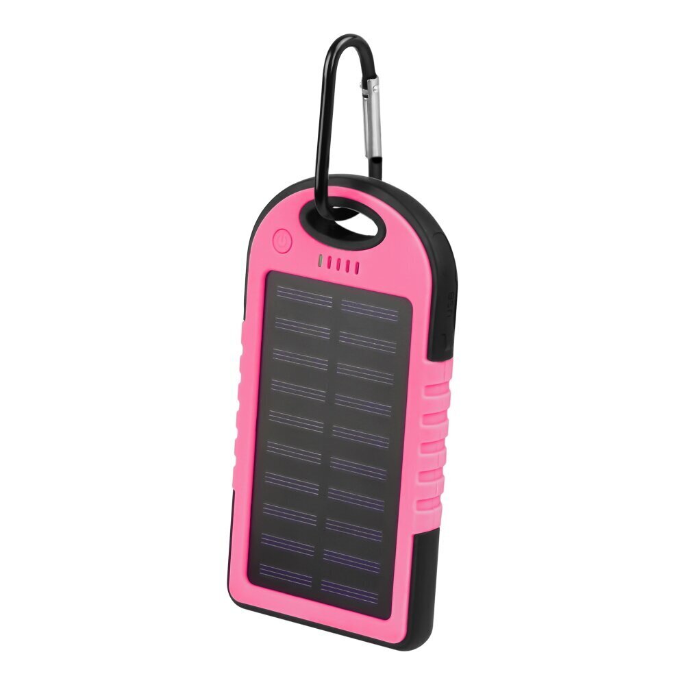 Varavirtalähde aurinkokennolla SPBS-05 5000 mAh pink hinta ja tiedot | Varavirtalähteet | hobbyhall.fi