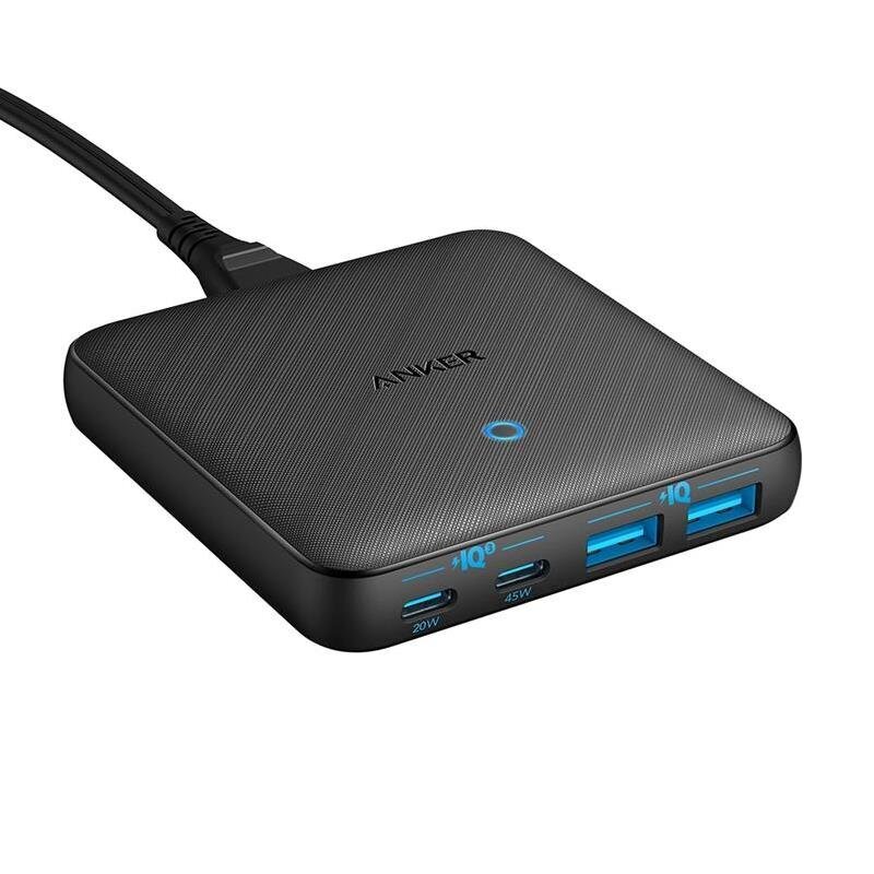 Anker 543 Atom III Slim, 65W, black - Charging adapter hinta ja tiedot | Puhelimen laturit | hobbyhall.fi