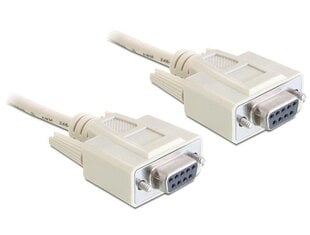 Delock Cable serial Null modem 9 pin female / female 1.8 m hinta ja tiedot | Kaapelit ja adapterit | hobbyhall.fi