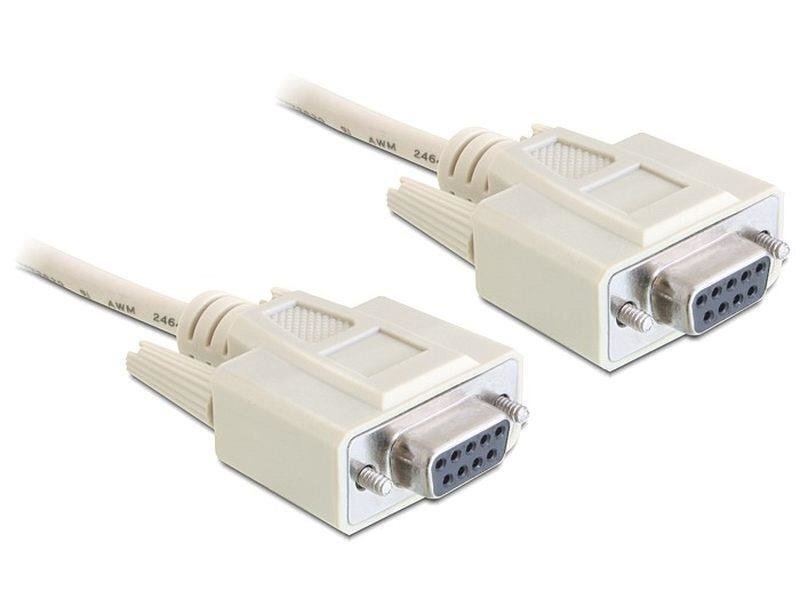 Delock Cable serial Null modem 9 pin female / female 3 m hinta ja tiedot | Kaapelit ja adapterit | hobbyhall.fi