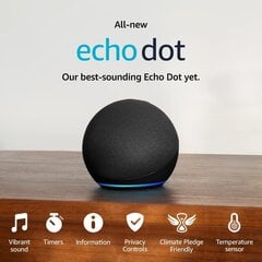 Echo dot 5 musta hinta ja tiedot | Kaiuttimet | hobbyhall.fi