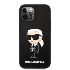 Karl Lagerfeld Liquid Silicone Ikonik NFT Case for iPhone 12|12 Pro Black hinta ja tiedot | Puhelimen kuoret ja kotelot | hobbyhall.fi