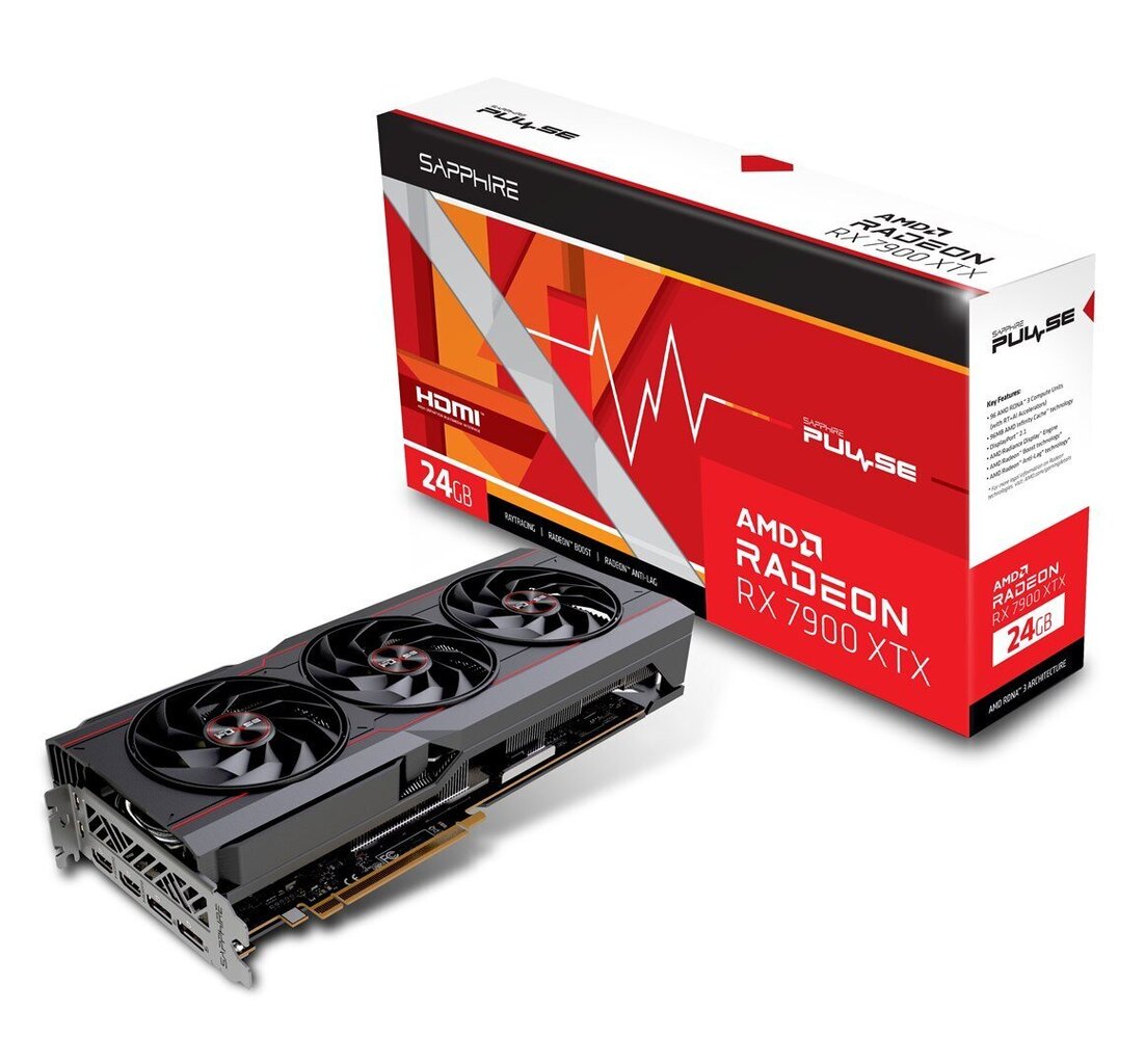 Sapphire PULSE AMD Radeon RX 7900 XTX (11322-02-20G) hinta ja tiedot | Näytönohjaimet | hobbyhall.fi