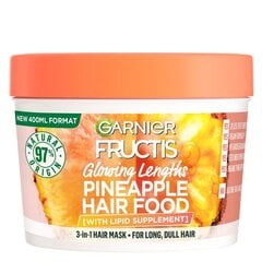 Ravitseva hiusnaamio pitkille, himmeille hiuksille Garnier Fructis Hair Food Pineapple Mask, 400 ml hinta ja tiedot | Naamiot, öljyt ja seerumit | hobbyhall.fi