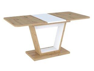 Pöytä Signal Meble Nigel, ruskea/valkoinen hinta ja tiedot | Ruokapöydät | hobbyhall.fi
