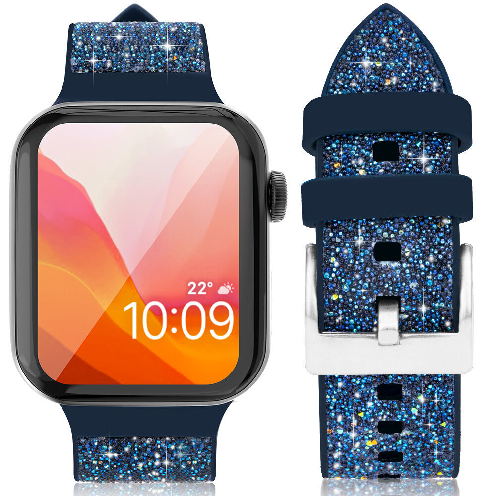 Kingxbar Crystal Apple Watch 6/5/4/3/2 (40mm / 38mm), sininen hinta ja tiedot | Älykellojen ja aktiivisuusrannekkeiden lisätarvikkeet | hobbyhall.fi