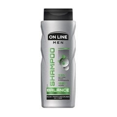 On Line Men Balance -shampoo, rasvoittuville hiuksille, 400 ml hinta ja tiedot | Shampoot | hobbyhall.fi