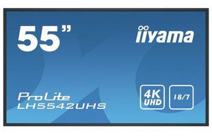iiyama 55 4K Ultra HD infonäyttö LH5542UHS-B3 hinta ja tiedot | Näytöt | hobbyhall.fi