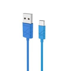 Usamsi U-GEE universaali C-tyypin silikoni USB data- ja latauskaapeli, 1 m, sininen hinta ja tiedot | Puhelinkaapelit | hobbyhall.fi