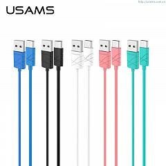 Usams U-GEE Universal Silicone Micro USB Data & Latauskaapeli, 1 m, punainen hinta ja tiedot | Puhelinkaapelit | hobbyhall.fi