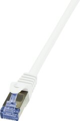LOGILINK - Patchcord Cat.6A 10G S/FTP PIMF PrimeLine 1m white hinta ja tiedot | Kaapelit ja adapterit | hobbyhall.fi