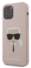 Puhelinkotelo Karl Lagerfeld KLHCP12MSLKHLP Head Iconic Apple iPhone 12/12 Pro vaaleanpunainen hinta ja tiedot | Puhelimen kuoret ja kotelot | hobbyhall.fi