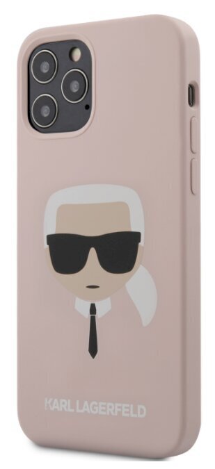 Puhelinkotelo Karl Lagerfeld KLHCP12MSLKHLP Head Iconic Apple iPhone 12/12 Pro vaaleanpunainen hinta ja tiedot | Puhelimen kuoret ja kotelot | hobbyhall.fi