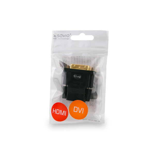 Savio CL-21, HDMI - DVI 24+1 hinta ja tiedot | Adapterit | hobbyhall.fi