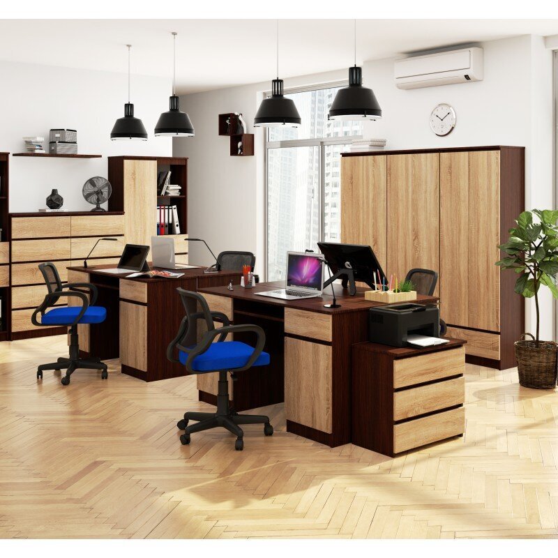Työpöytä NORE A5, tummanruskea / tammi hinta ja tiedot | Tietokonepöydät ja työpöydät | hobbyhall.fi
