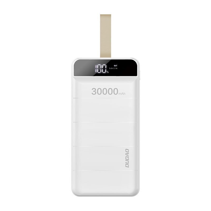 Dudao 30000 mAh 3x USB, LED-lamppu, valkoinen (K8s+ valkoinen) hinta ja tiedot | Varavirtalähteet | hobbyhall.fi