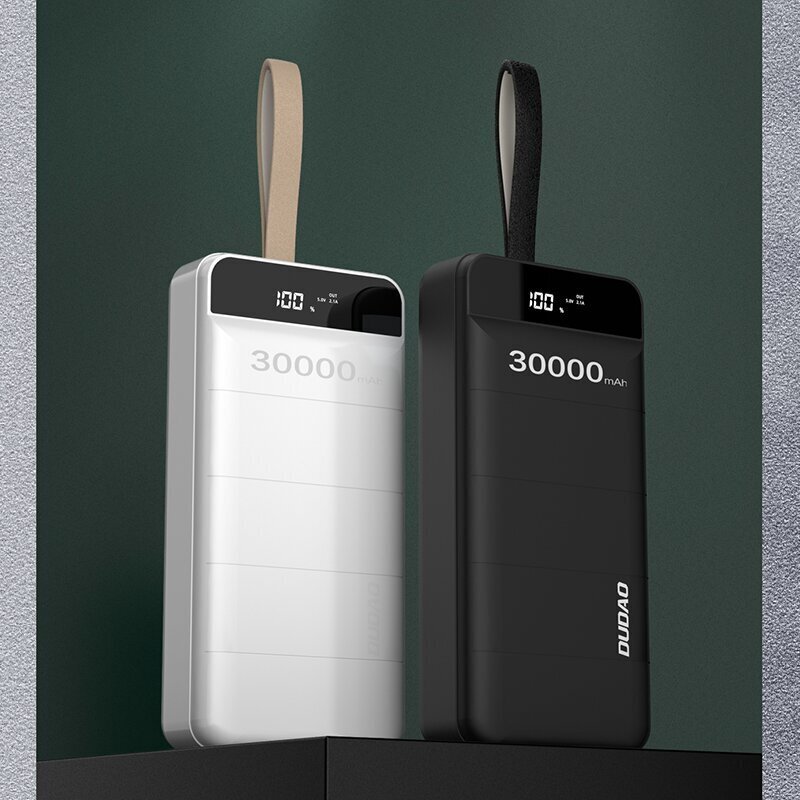 Dudao 30000 mAh 3x USB, LED-lamppu, valkoinen (K8s+ valkoinen) hinta ja tiedot | Varavirtalähteet | hobbyhall.fi