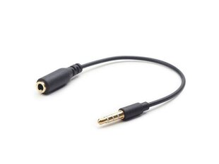 Gembird 3.5 MM 4-PIN audio cross-over adapter cable, black hinta ja tiedot | Adapterit | hobbyhall.fi