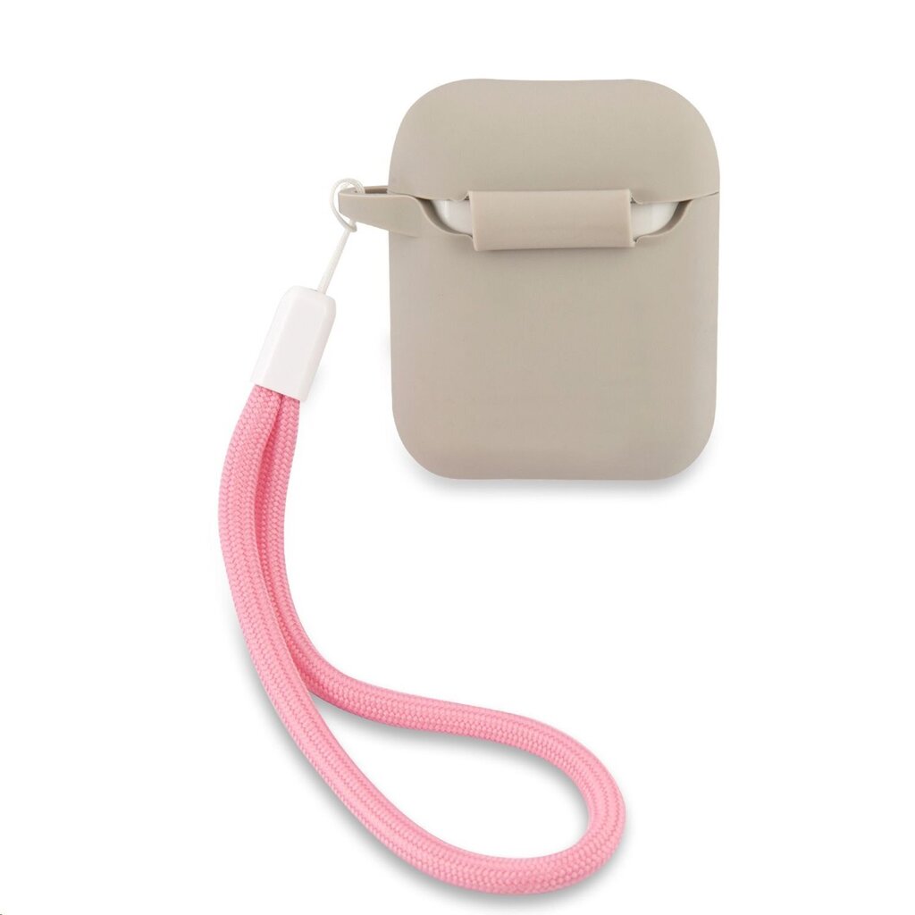 GUACA2LSVSGP Guess Vintage Silicone Case for Airpods 1/2 Grey hinta ja tiedot | Älylaitteiden lisätarvikkeet | hobbyhall.fi