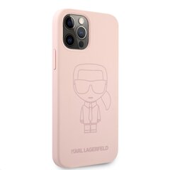 KLHCP12LSILTTPI Karl Lagerfeld Iconic Outline Silicone Case for iPhone 12 Pro Max 6.7 Tone on Tone Pink hinta ja tiedot | Puhelimen kuoret ja kotelot | hobbyhall.fi