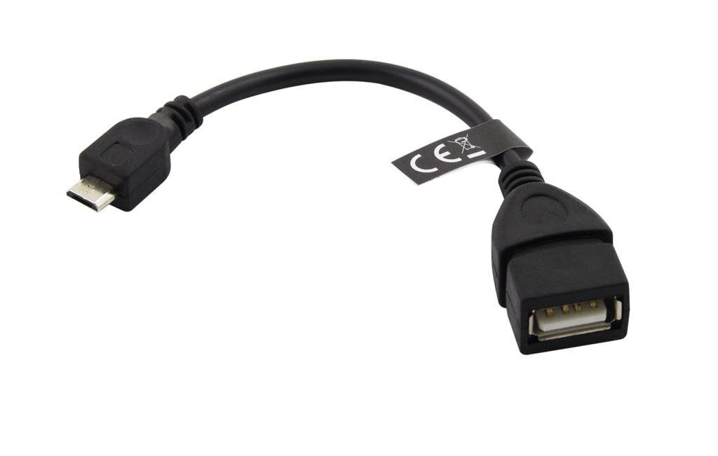 Kaapeli ESPERANZA EB180 MICRO USB 2.0 AB M / F OTG - 10cm hinta ja tiedot | Adapterit | hobbyhall.fi