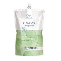 Rauhoittava shampoo Refill Wella Professionals Elements Calming Shampoo, 1000ml hinta ja tiedot | Shampoot | hobbyhall.fi